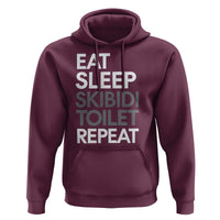 Eat Sleep Skibidi Toilet Repeat Hoodie Funny Gen Alpha Slang