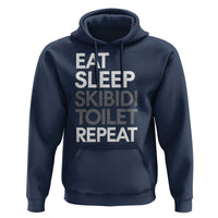 Eat Sleep Skibidi Toilet Repeat Hoodie Funny Gen Alpha Slang