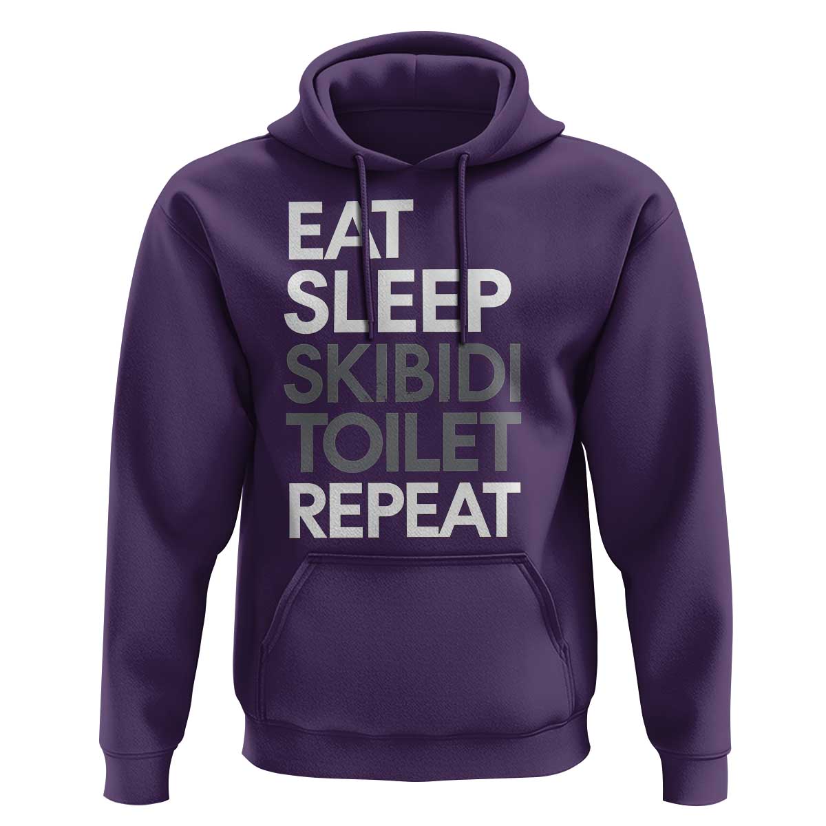 Eat Sleep Skibidi Toilet Repeat Hoodie Funny Gen Alpha Slang