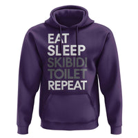 Eat Sleep Skibidi Toilet Repeat Hoodie Funny Gen Alpha Slang
