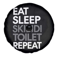 Eat Sleep Skibidi Toilet Repeat Spare Tire Cover Funny Gen Alpha Slang