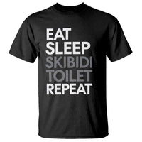 Eat Sleep Skibidi Toilet Repeat T Shirt Funny Gen Alpha Slang - Wonder Print Shop