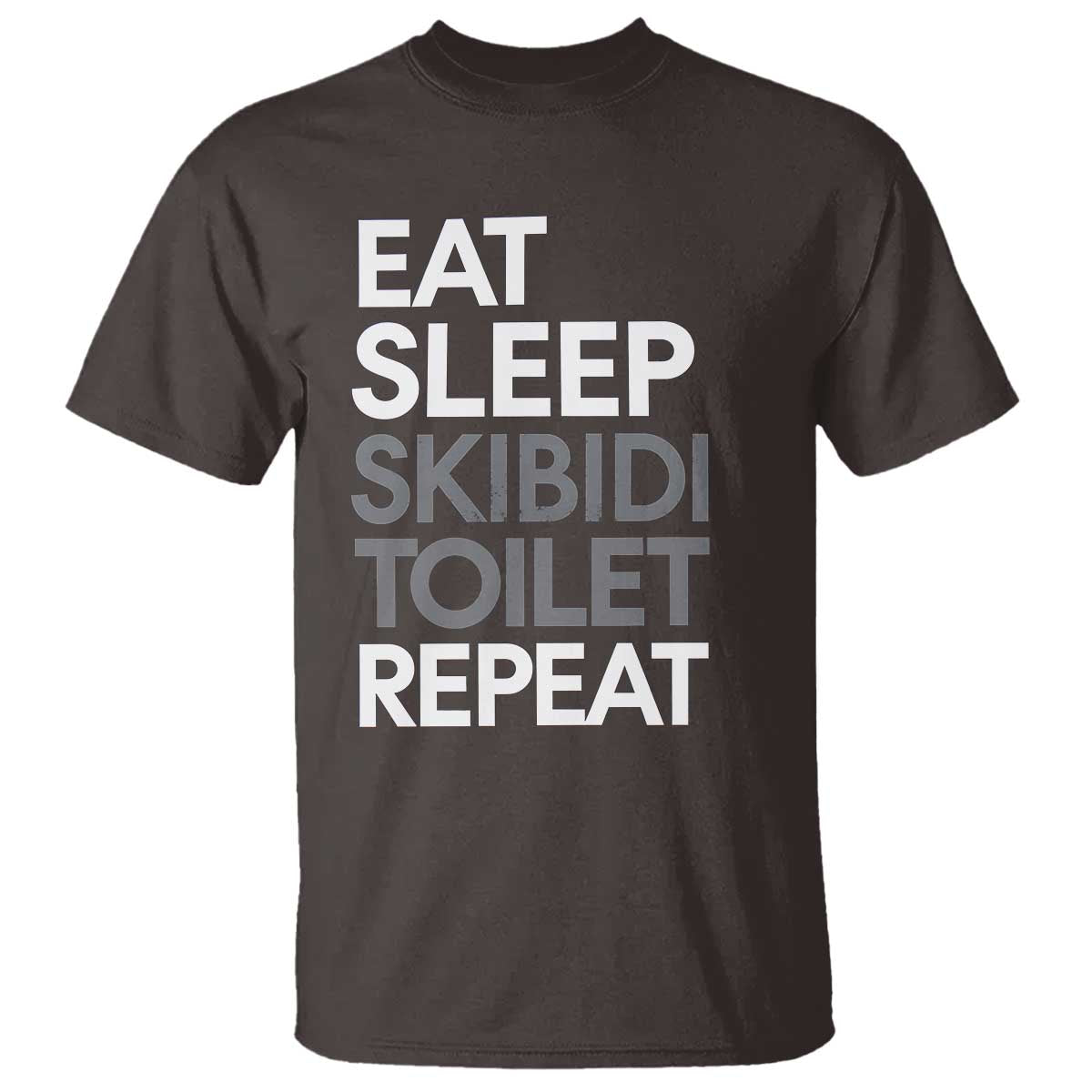 Eat Sleep Skibidi Toilet Repeat T Shirt Funny Gen Alpha Slang - Wonder Print Shop