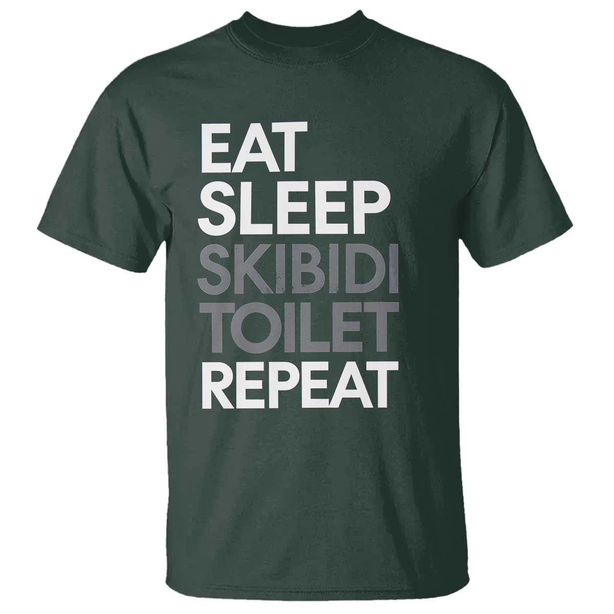 Eat Sleep Skibidi Toilet Repeat T Shirt Funny Gen Alpha Slang - Wonder Print Shop