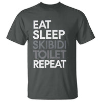 Eat Sleep Skibidi Toilet Repeat T Shirt Funny Gen Alpha Slang - Wonder Print Shop