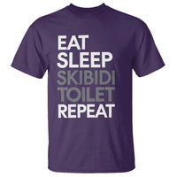 Eat Sleep Skibidi Toilet Repeat T Shirt Funny Gen Alpha Slang - Wonder Print Shop