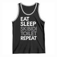 Eat Sleep Skibidi Toilet Repeat Tank Top Funny Gen Alpha Slang