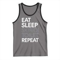 Eat Sleep Skibidi Toilet Repeat Tank Top Funny Gen Alpha Slang