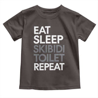 Eat Sleep Skibidi Toilet Repeat Toddler T Shirt Funny Gen Alpha Slang