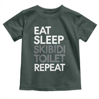 Eat Sleep Skibidi Toilet Repeat Toddler T Shirt Funny Gen Alpha Slang