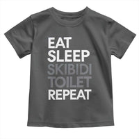 Eat Sleep Skibidi Toilet Repeat Toddler T Shirt Funny Gen Alpha Slang