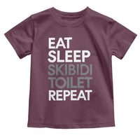 Eat Sleep Skibidi Toilet Repeat Toddler T Shirt Funny Gen Alpha Slang
