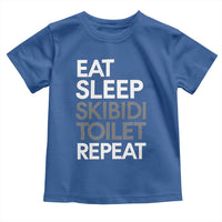 Eat Sleep Skibidi Toilet Repeat Toddler T Shirt Funny Gen Alpha Slang