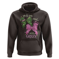 Green and Pink Coquette Bow Hoodie Pink Goes Good With Green