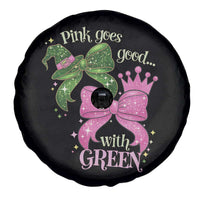 Green and Pink Coquette Bow Spare Tire Cover Pink Goes Good With Green
