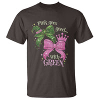 Green and Pink Coquette Bow T Shirt Pink Goes Good With Green - Wonder Print Shop