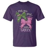 Green and Pink Coquette Bow T Shirt Pink Goes Good With Green - Wonder Print Shop