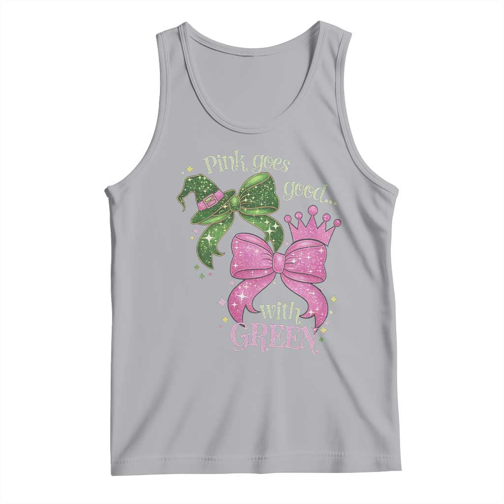 Green and Pink Coquette Bow Tank Top Pink Goes Good With Green