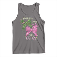 Green and Pink Coquette Bow Tank Top Pink Goes Good With Green