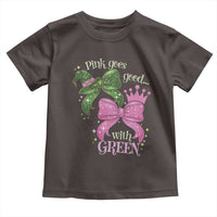 Green and Pink Coquette Bow Toddler T Shirt Pink Goes Good With Green