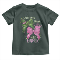 Green and Pink Coquette Bow Toddler T Shirt Pink Goes Good With Green