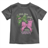 Green and Pink Coquette Bow Toddler T Shirt Pink Goes Good With Green