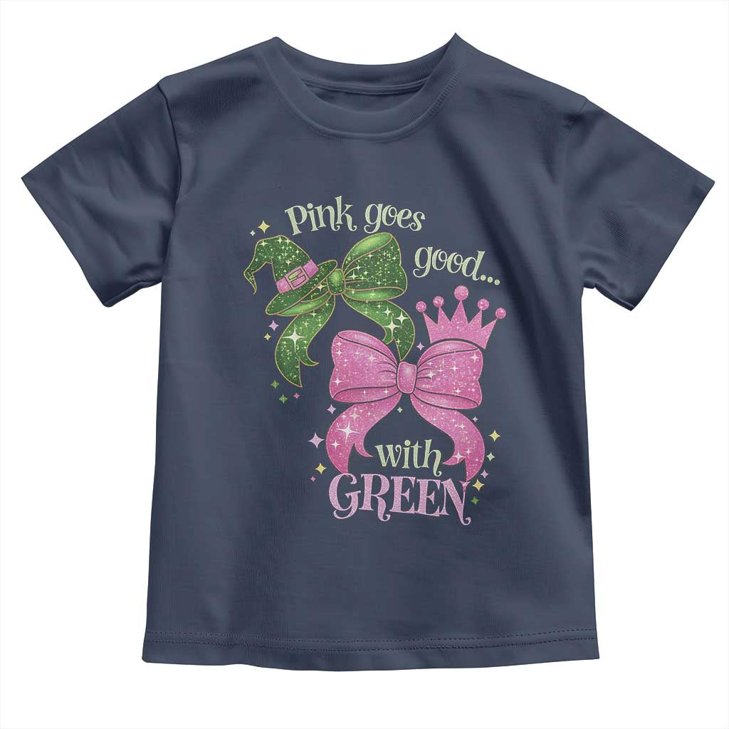 Green and Pink Coquette Bow Toddler T Shirt Pink Goes Good With Green