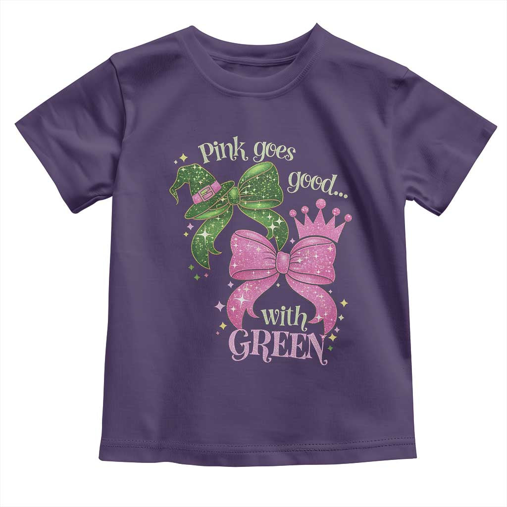 Green and Pink Coquette Bow Toddler T Shirt Pink Goes Good With Green