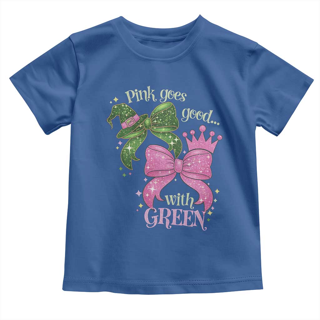 Green and Pink Coquette Bow Toddler T Shirt Pink Goes Good With Green