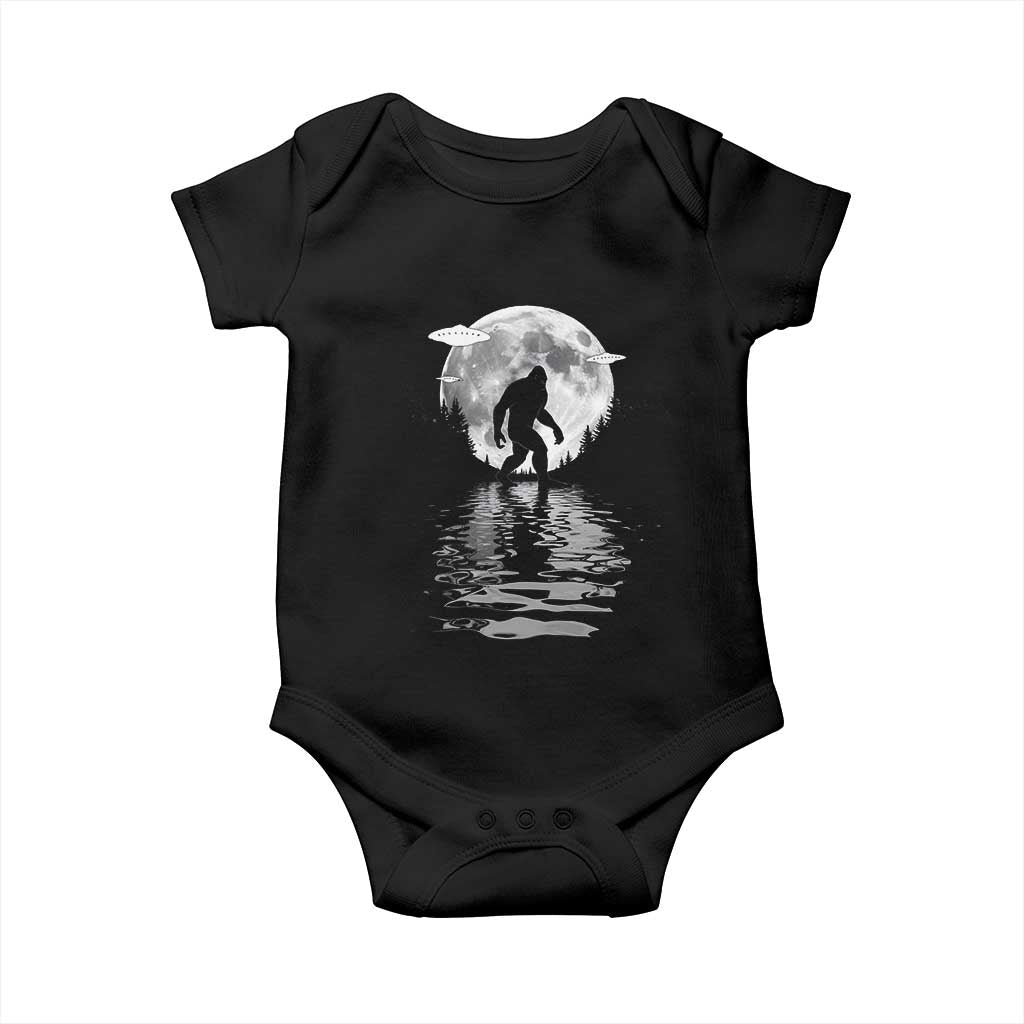 Bigfoot Baby Onesie Sasquatch Under The Moon Cryptid