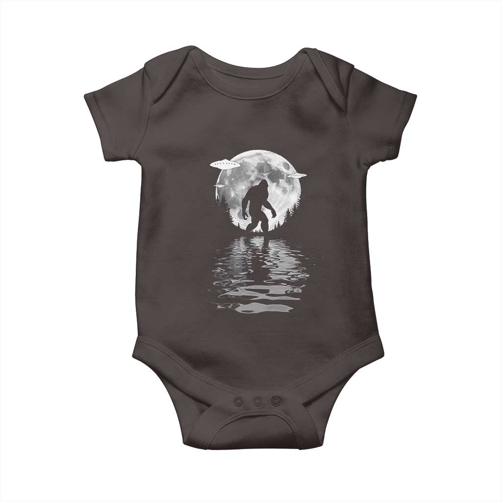 Bigfoot Baby Onesie Sasquatch Under The Moon Cryptid