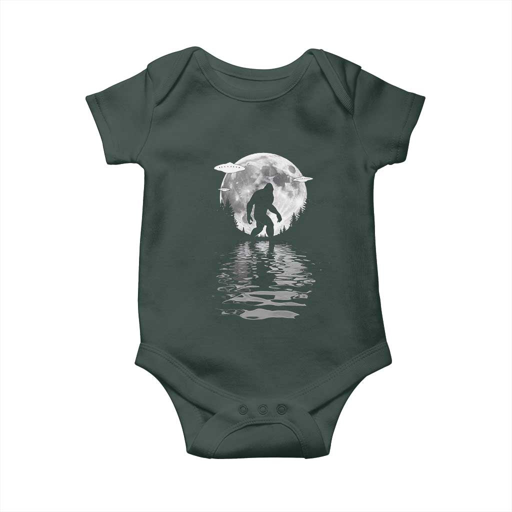 Bigfoot Baby Onesie Sasquatch Under The Moon Cryptid