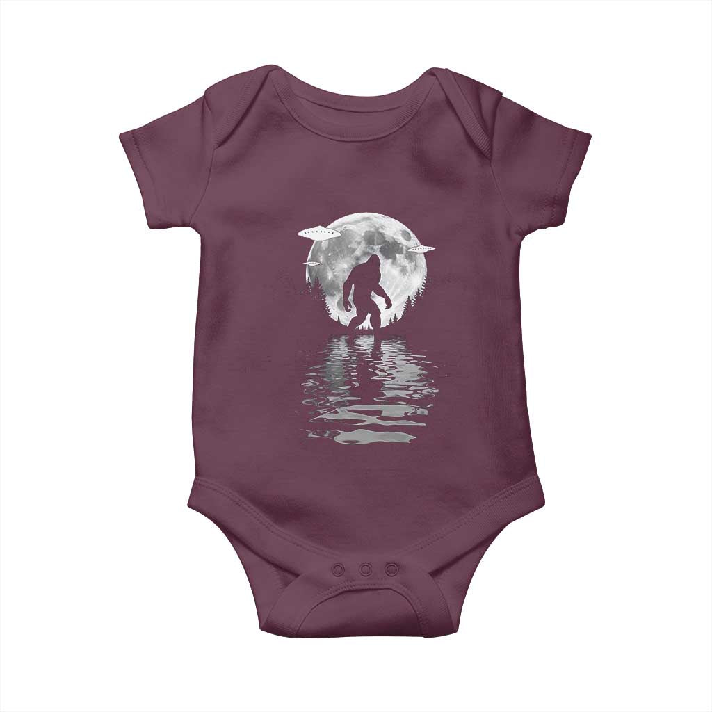 Bigfoot Baby Onesie Sasquatch Under The Moon Cryptid