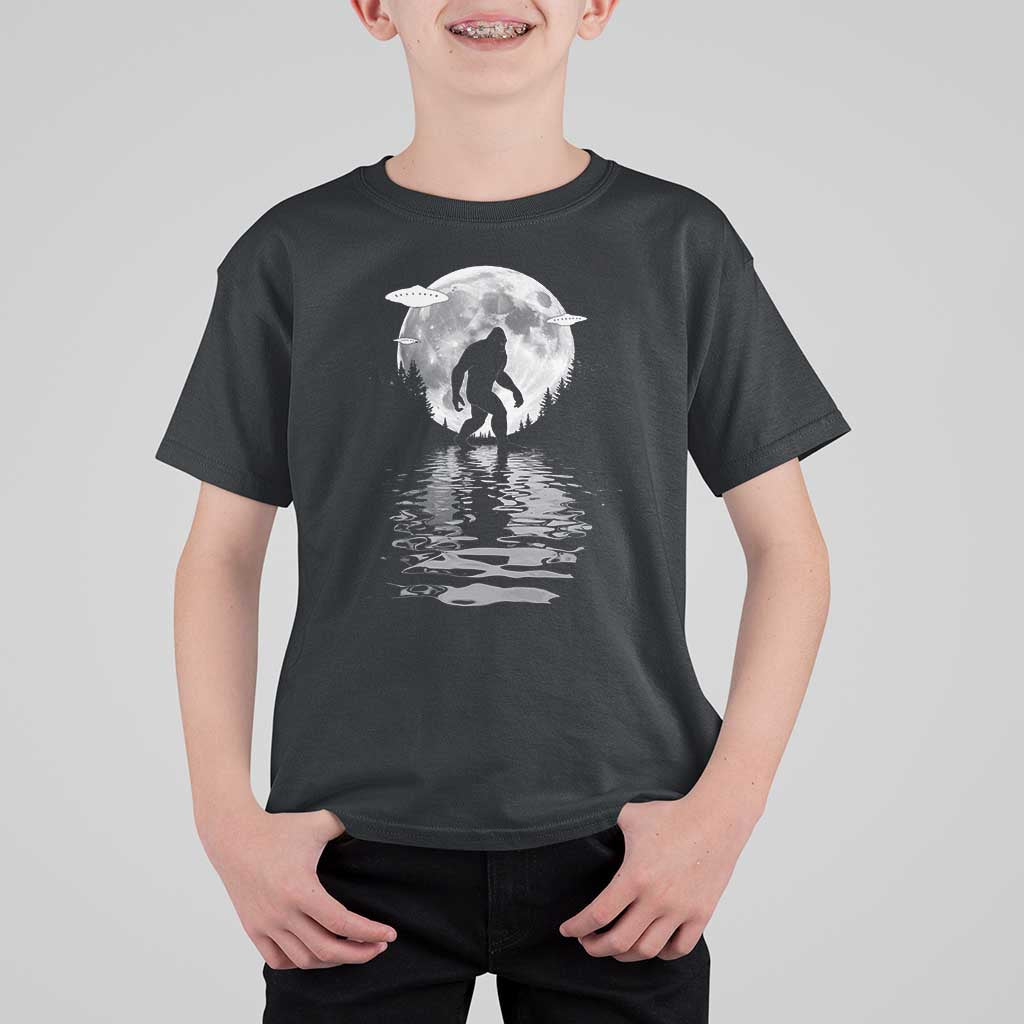 Bigfoot T Shirt For Kid Sasquatch Under The Moon Cryptid - Wonder Print Shop
