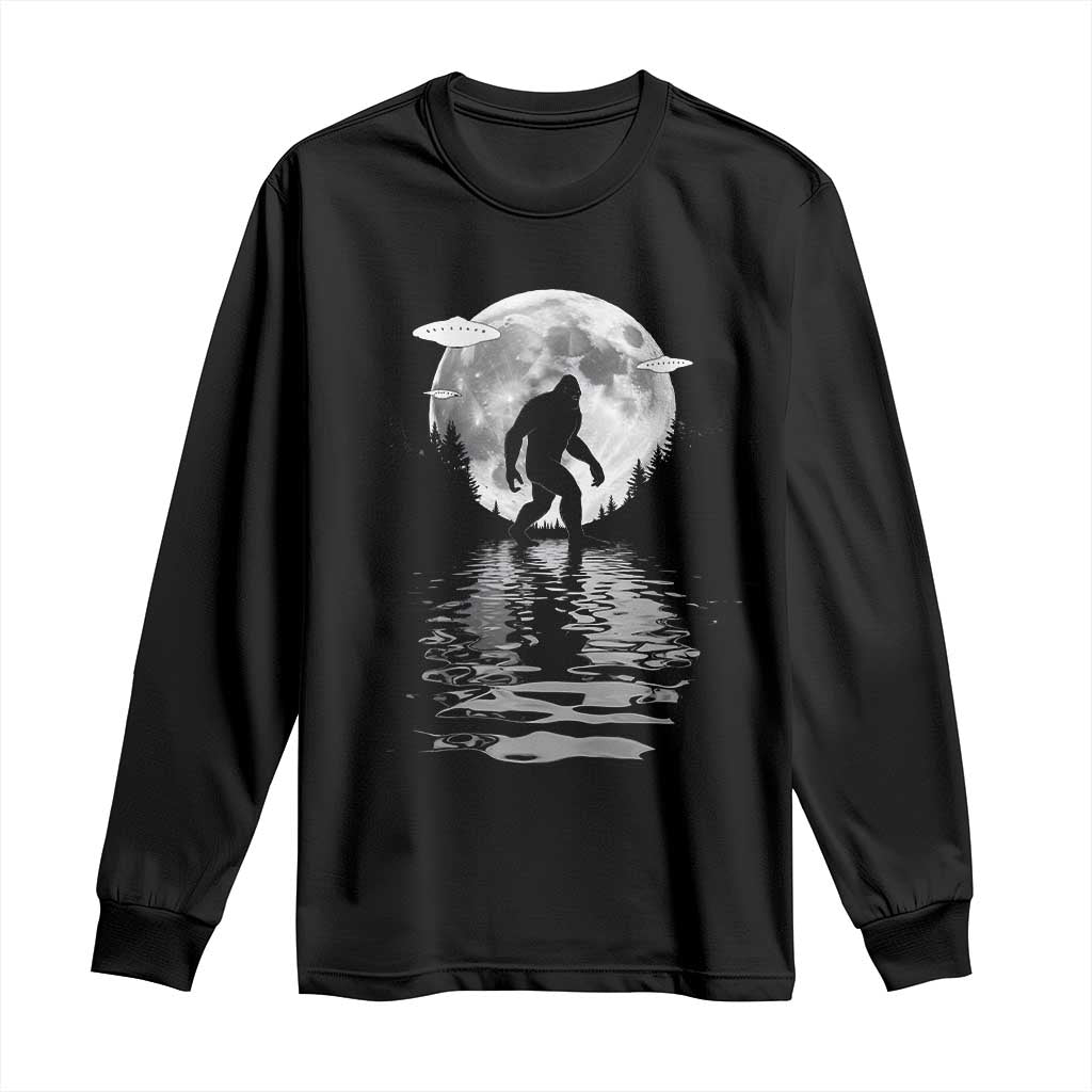 Bigfoot Long Sleeve Shirt Sasquatch Under The Moon Cryptid