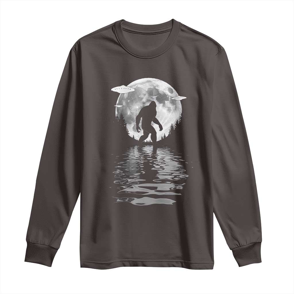 Bigfoot Long Sleeve Shirt Sasquatch Under The Moon Cryptid
