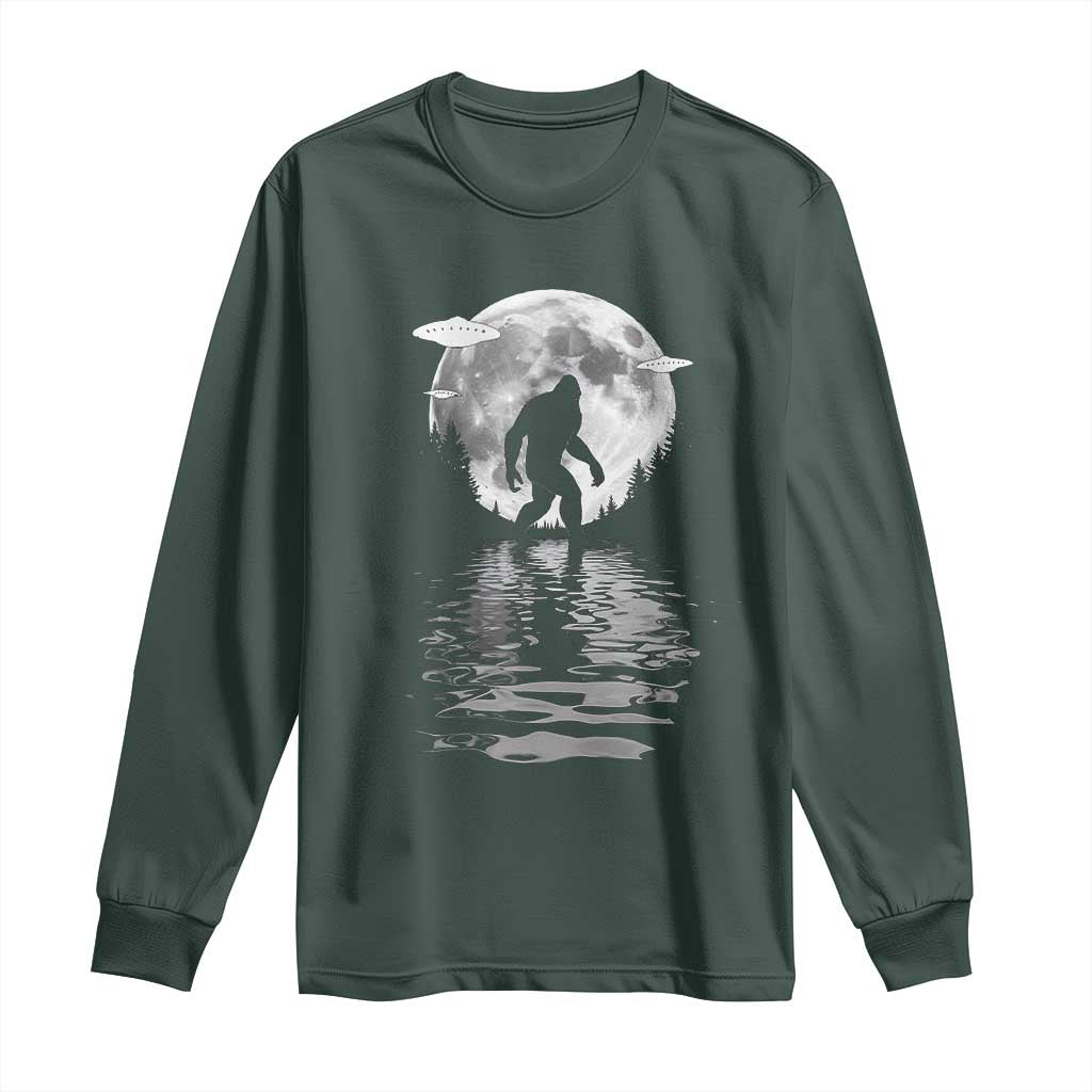 Bigfoot Long Sleeve Shirt Sasquatch Under The Moon Cryptid