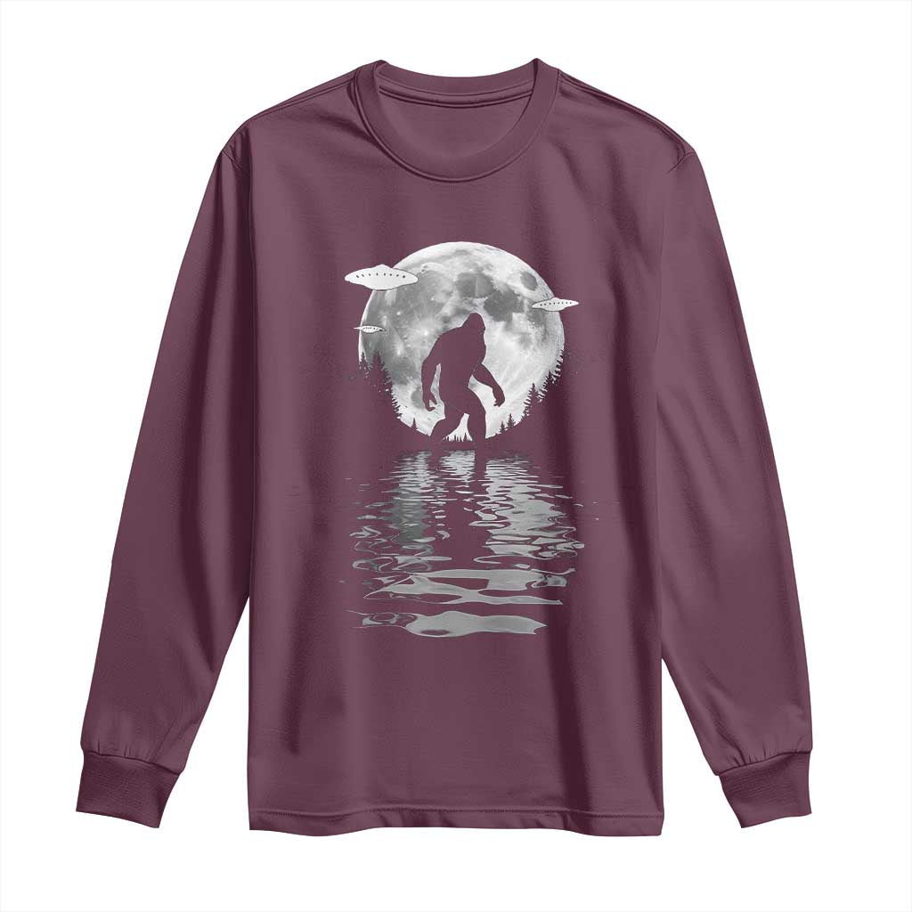 Bigfoot Long Sleeve Shirt Sasquatch Under The Moon Cryptid