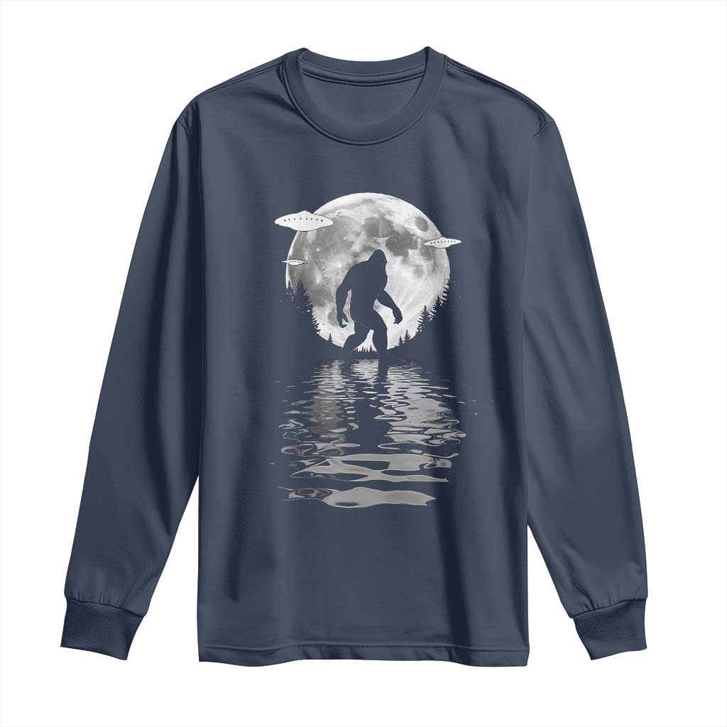 Bigfoot Long Sleeve Shirt Sasquatch Under The Moon Cryptid