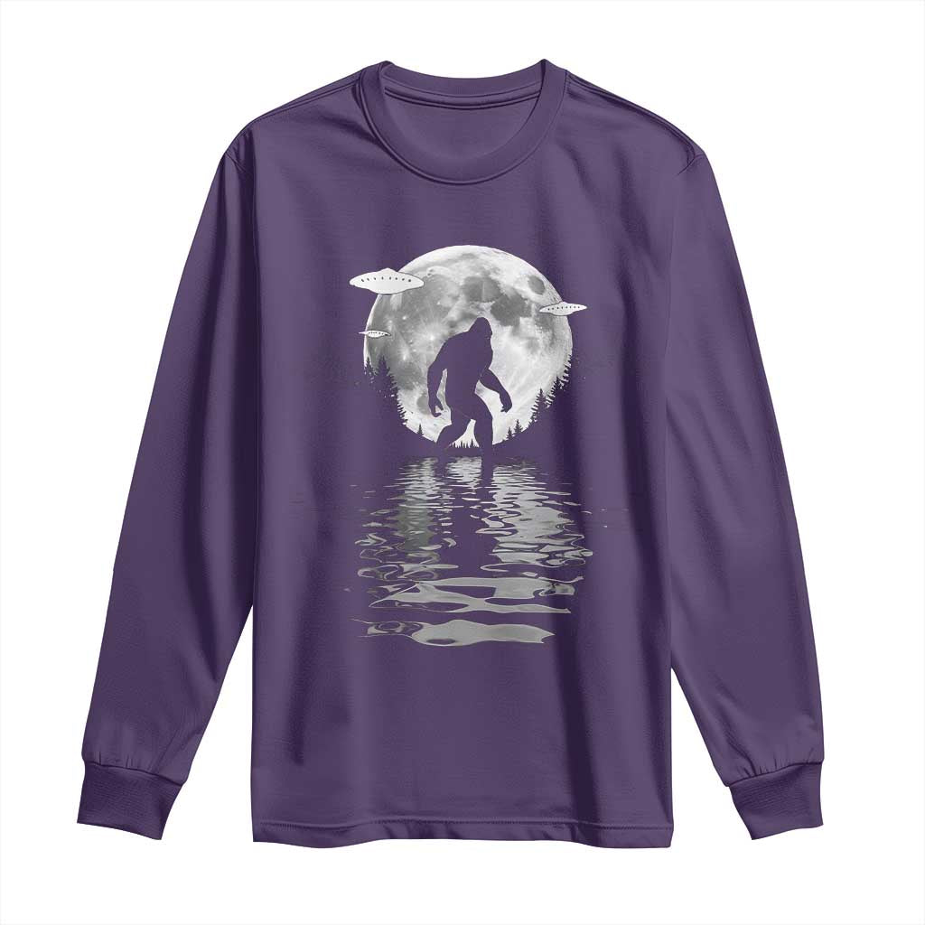 Bigfoot Long Sleeve Shirt Sasquatch Under The Moon Cryptid