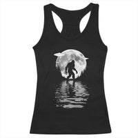 Bigfoot Racerback Tank Top Sasquatch Under The Moon Cryptid