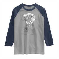 Bigfoot Raglan Shirt Sasquatch Under The Moon Cryptid