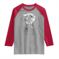 Bigfoot Raglan Shirt Sasquatch Under The Moon Cryptid