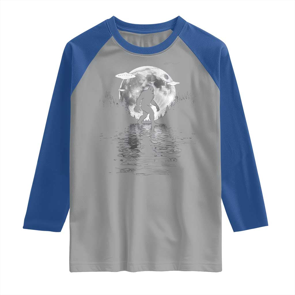 Bigfoot Raglan Shirt Sasquatch Under The Moon Cryptid