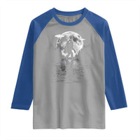 Bigfoot Raglan Shirt Sasquatch Under The Moon Cryptid