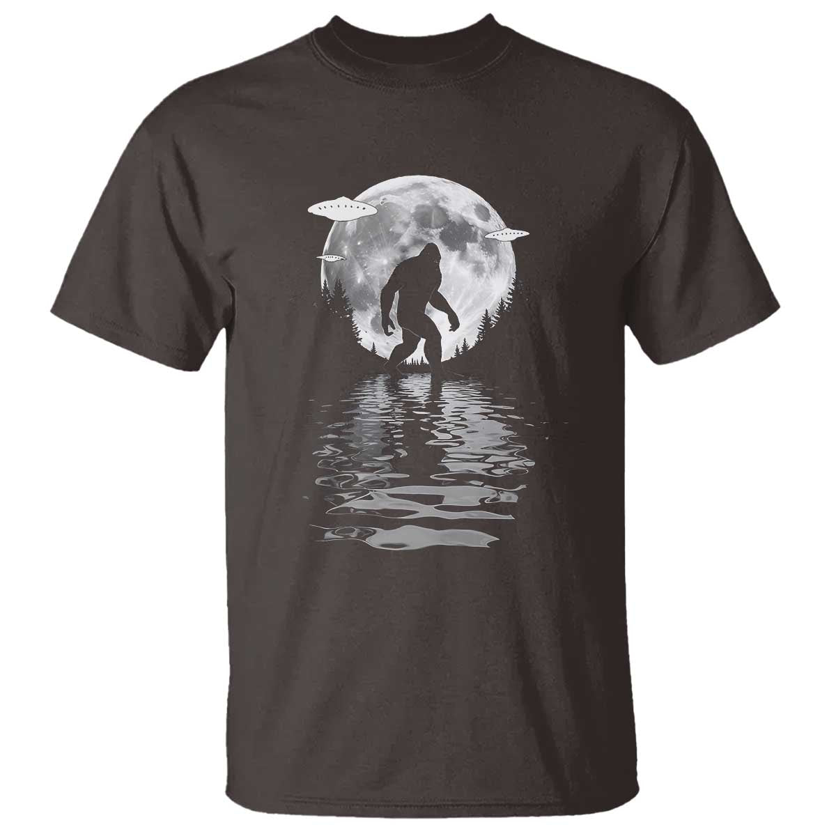 Bigfoot T Shirt Sasquatch Under The Moon Cryptid - Wonder Print Shop