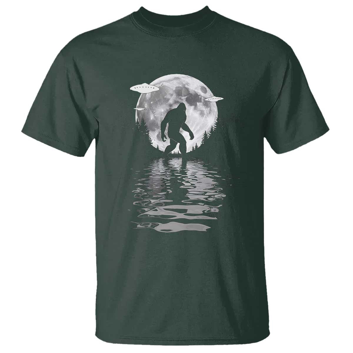 Bigfoot T Shirt Sasquatch Under The Moon Cryptid - Wonder Print Shop