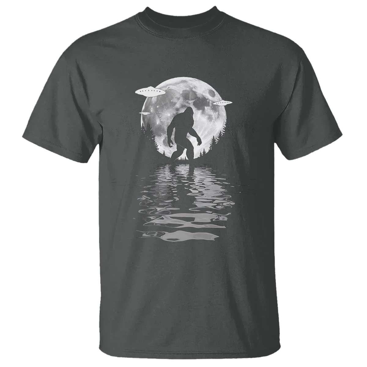 Bigfoot T Shirt Sasquatch Under The Moon Cryptid - Wonder Print Shop