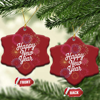Happy New Year 2025 Christmas Ornament Fireworks Party Supplies Family Matching - Wonder Print Shop