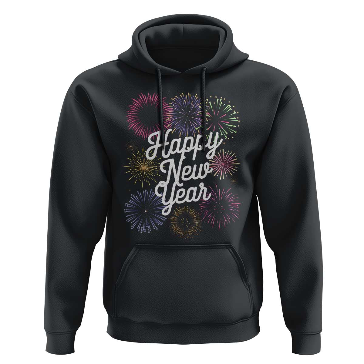 Happy New Year 2025 Hoodie Fireworks Party Supplies Family Matching